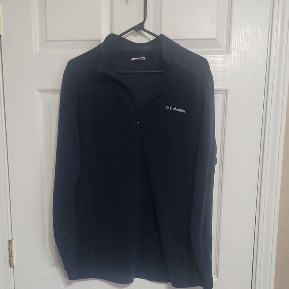 Columbia Blue Crew Neck Sweatshirt Soft Knit Casual - Picture 1 of 5